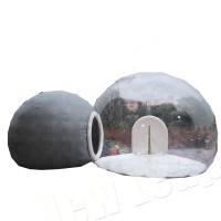 Newly double Rounded design igloo transparent dome clear bubble inflatable tent